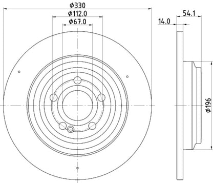 Hella Pagid Disc Brake Rotor 355132311