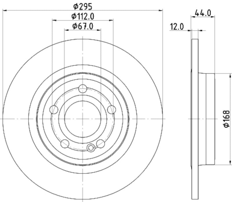 Hella Pagid Disc Brake Rotor 355133351