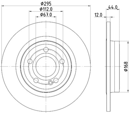 Hella Pagid Disc Brake Rotor 355133351