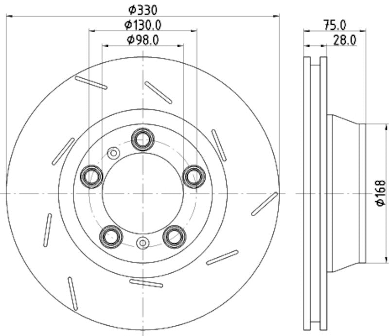 Hella Pagid Disc Brake Rotor 355133601