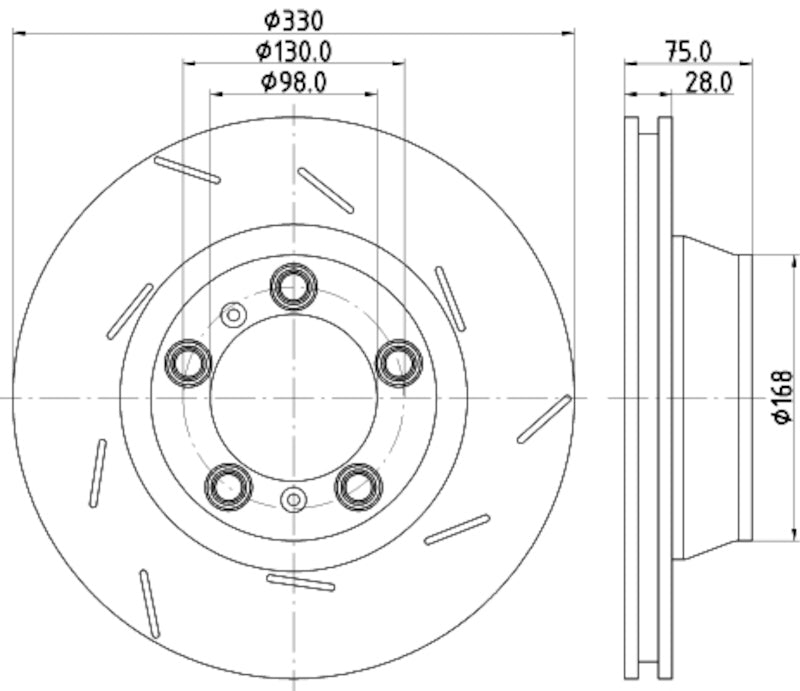 Hella Pagid Disc Brake Rotor 355133601