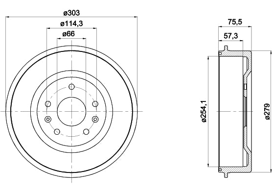 Hella Pagid Brake Drum 355301731