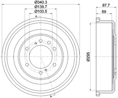 Hella Pagid Brake Drum 355302621