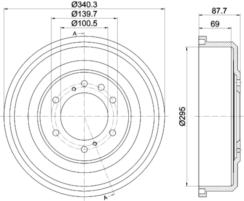 Hella Pagid Brake Drum 355302621