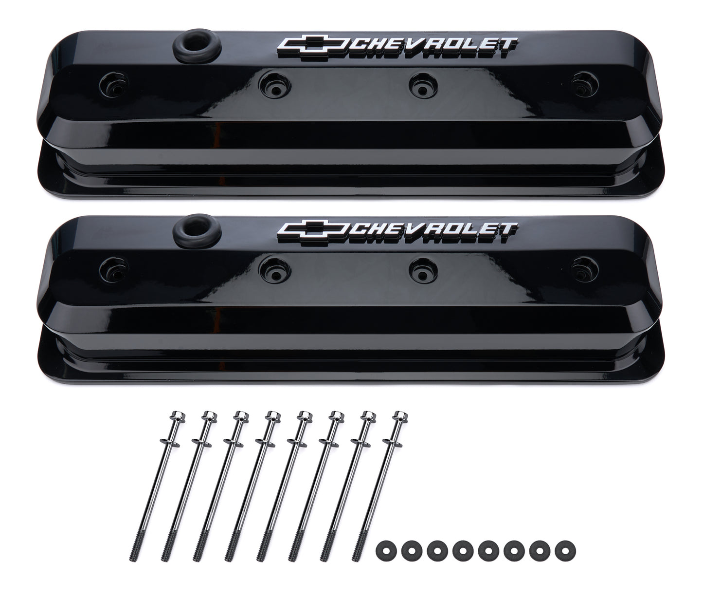 PROFORM SBC Valve Covers Slant Edge Liquid Black Engines and Components Engine Covers, Pans and Dress-Up Components main image
