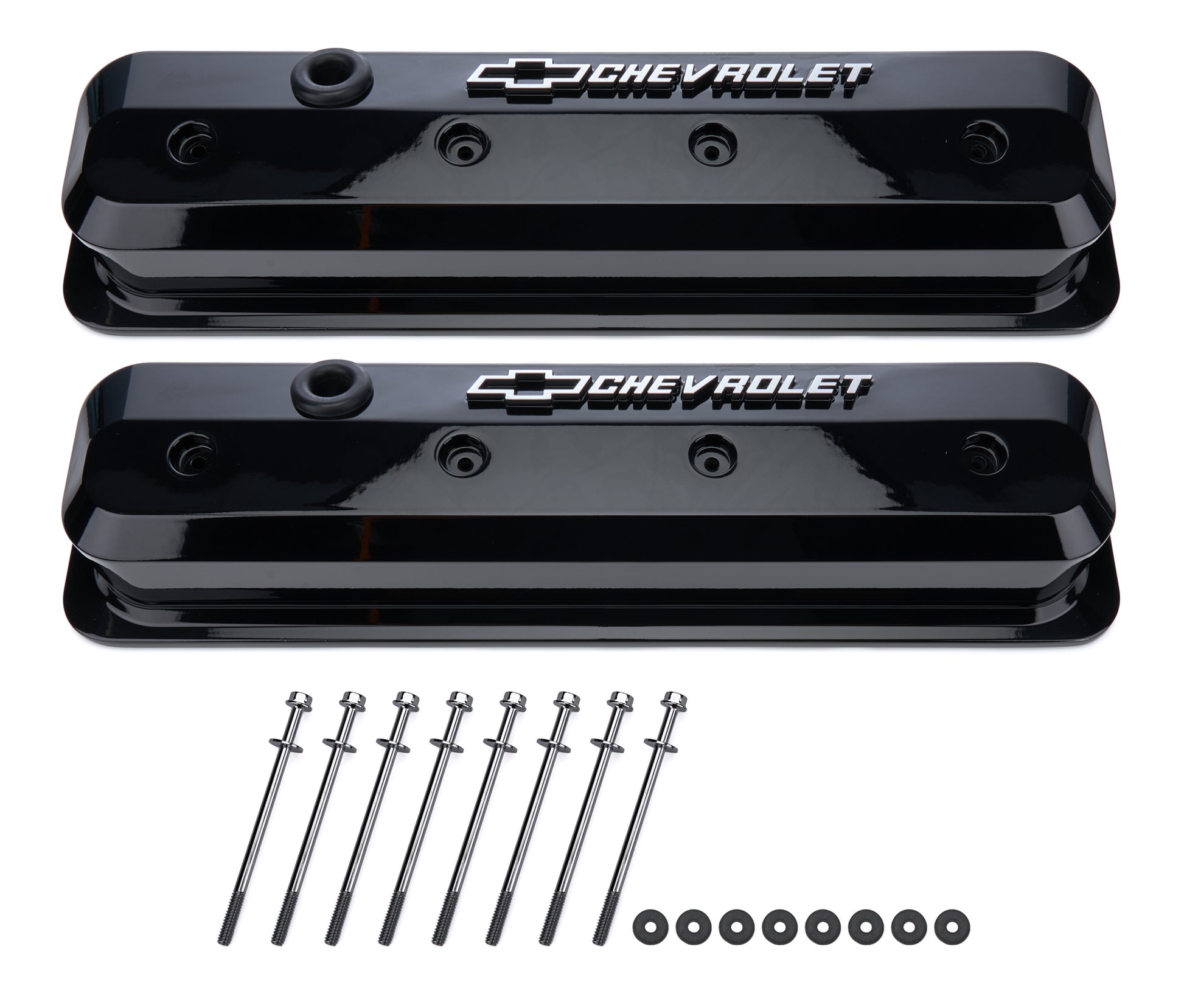 PROFORM SBC Valve Covers Slant Edge Liquid Black Engines and Components Engine Covers, Pans and Dress-Up Components main image