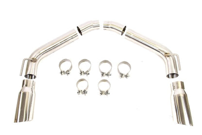 PrivateLabelMfg Axle Back Exhaust Muffler Delete - Chevy Camaro V8 2010 - 2015 Stainless Steel