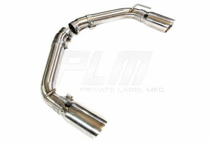 PrivateLabelMfg Axle Back Exhaust Muffler Delete - Chevy Camaro V8 2010 - 2015 Stainless Steel