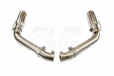 PrivateLabelMfg Axle Back Exhaust Muffler Delete - Chevy Camaro V8 2010 - 2015 Stainless Steel
