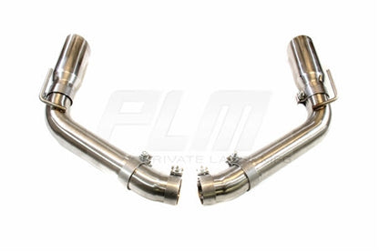 PrivateLabelMfg Axle Back Exhaust Muffler Delete - Chevy Camaro V8 2010 - 2015 Stainless Steel