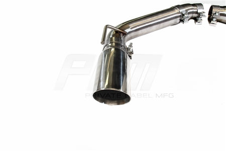 PrivateLabelMfg Axle Back Exhaust Muffler Delete - Chevy Camaro V8 2010 - 2015 Stainless Steel