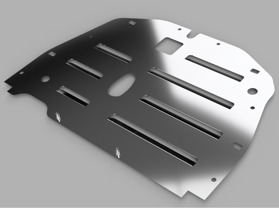 PrivateLabelMfg Vented Engine Splash Guard Plate - 17-21 Civic Type R FK8