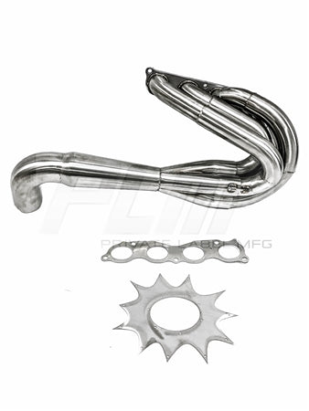 PrivateLabelMfg Power Driven K-Series Hood Exit Race Header (4-1 Megaphone) Non-Lean