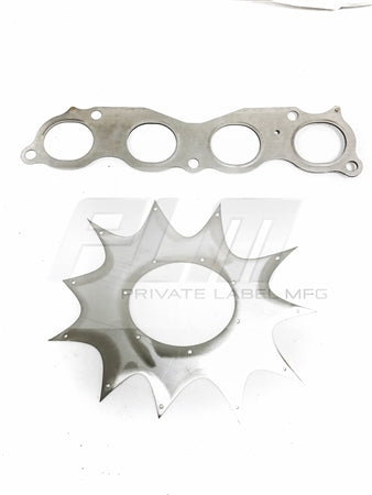 PrivateLabelMfg Power Driven K-Series Hood Exit Race Header (4-1 Megaphone) Non-Lean