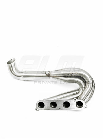 PrivateLabelMfg Power Driven K-Series Hood Exit Race Header (4-1 Megaphone) Non-Lean