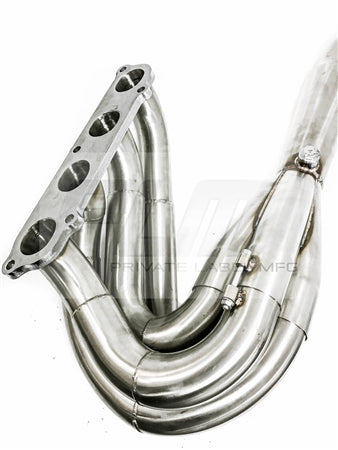 PrivateLabelMfg Power Driven K-Series Hood Exit Race Header (4-1 Megaphone) Non-Lean