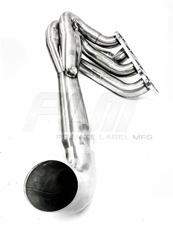 PrivateLabelMfg Power Driven K-Series Hood Exit Race Header (4-1 Megaphone) Non-Lean