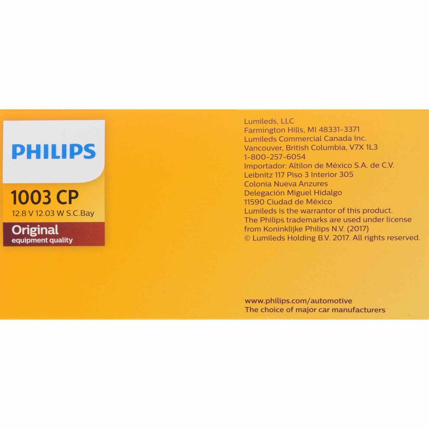 Philips Tail Light Bulb 1003CP