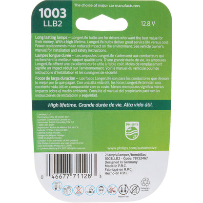Philips Tail Light Bulb 1003LLB2