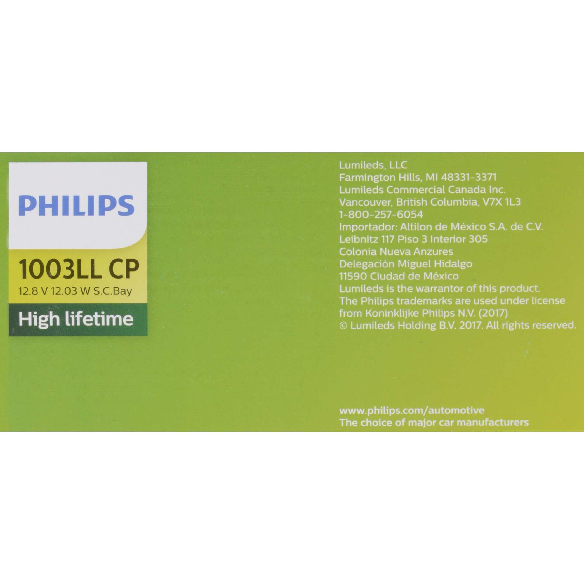Philips Tail Light Bulb 1003LLCP