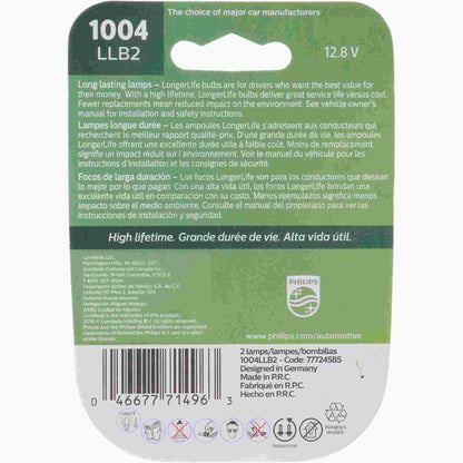 Philips Tail Light Bulb 1004LLB2