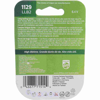 Philips Tail Light Bulb 1129LLB2