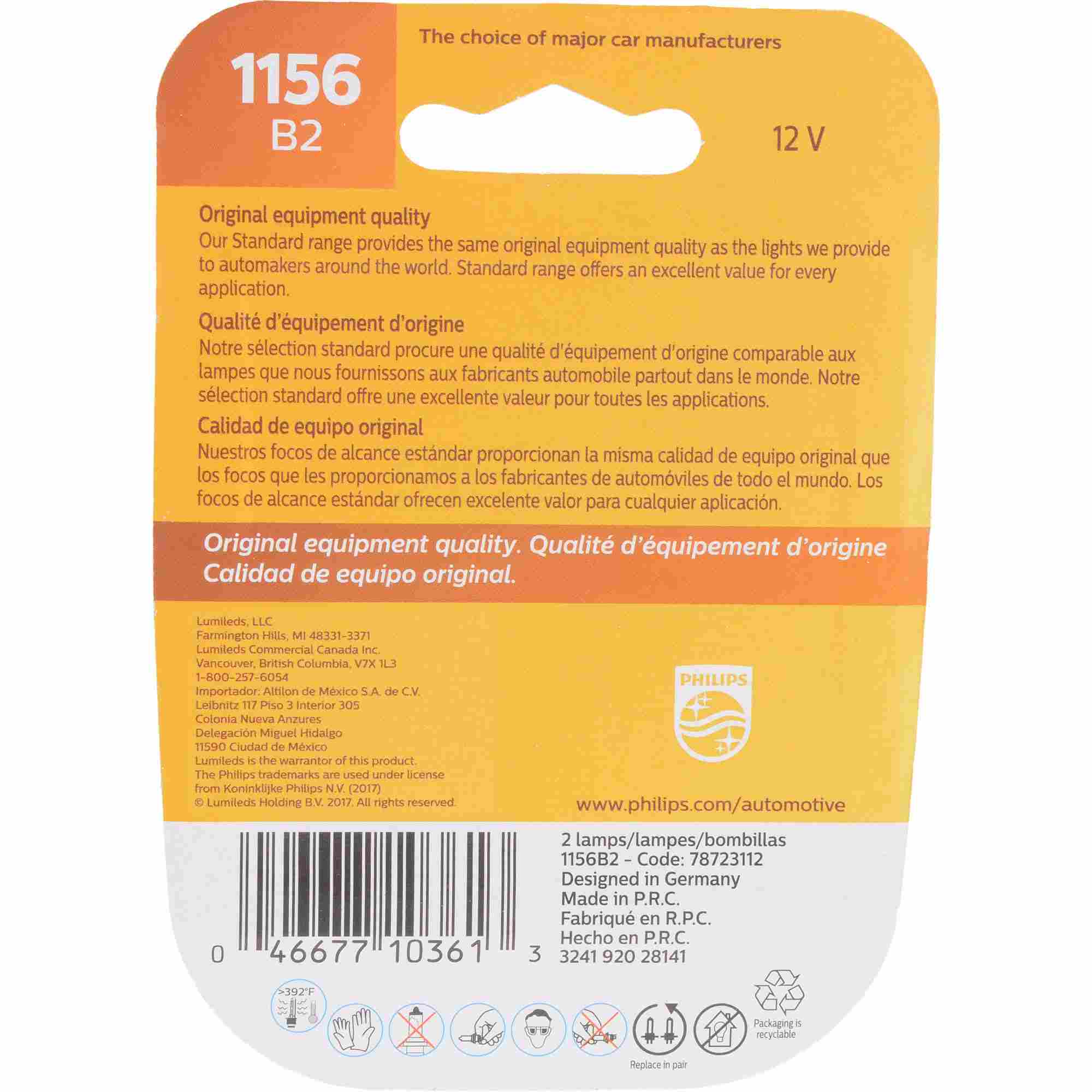 Philips Tail Light Bulb 1156B2