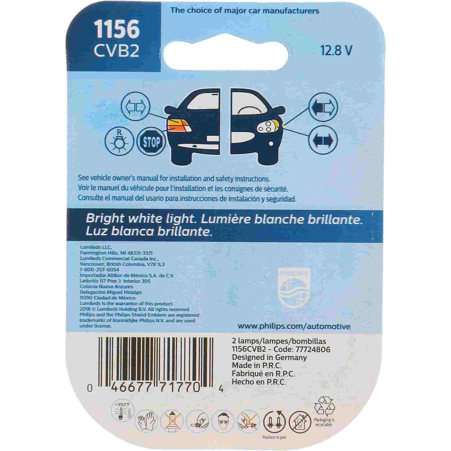 Philips Tail Light Bulb 1156CVB2