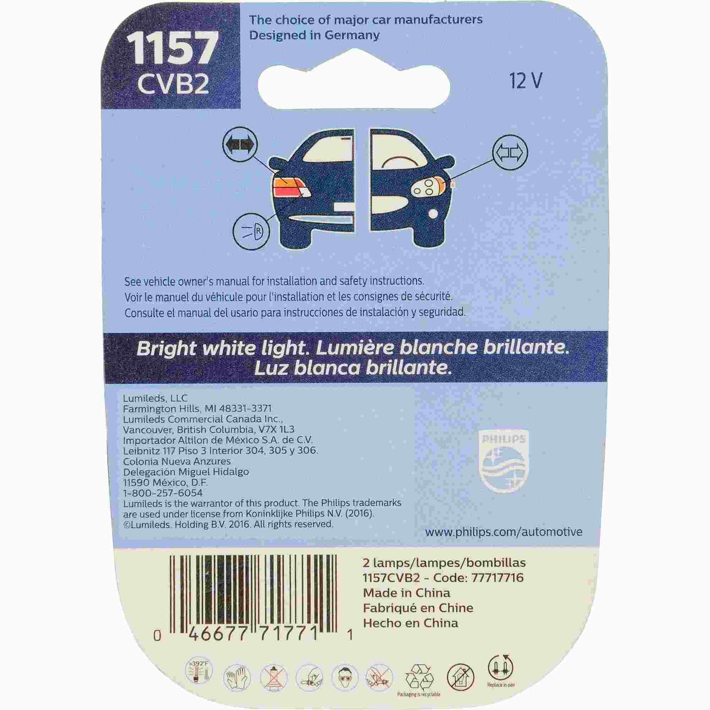 Philips Tail Light Bulb 1157CVB2