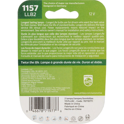 Philips Tail Light Bulb 1157LLB2