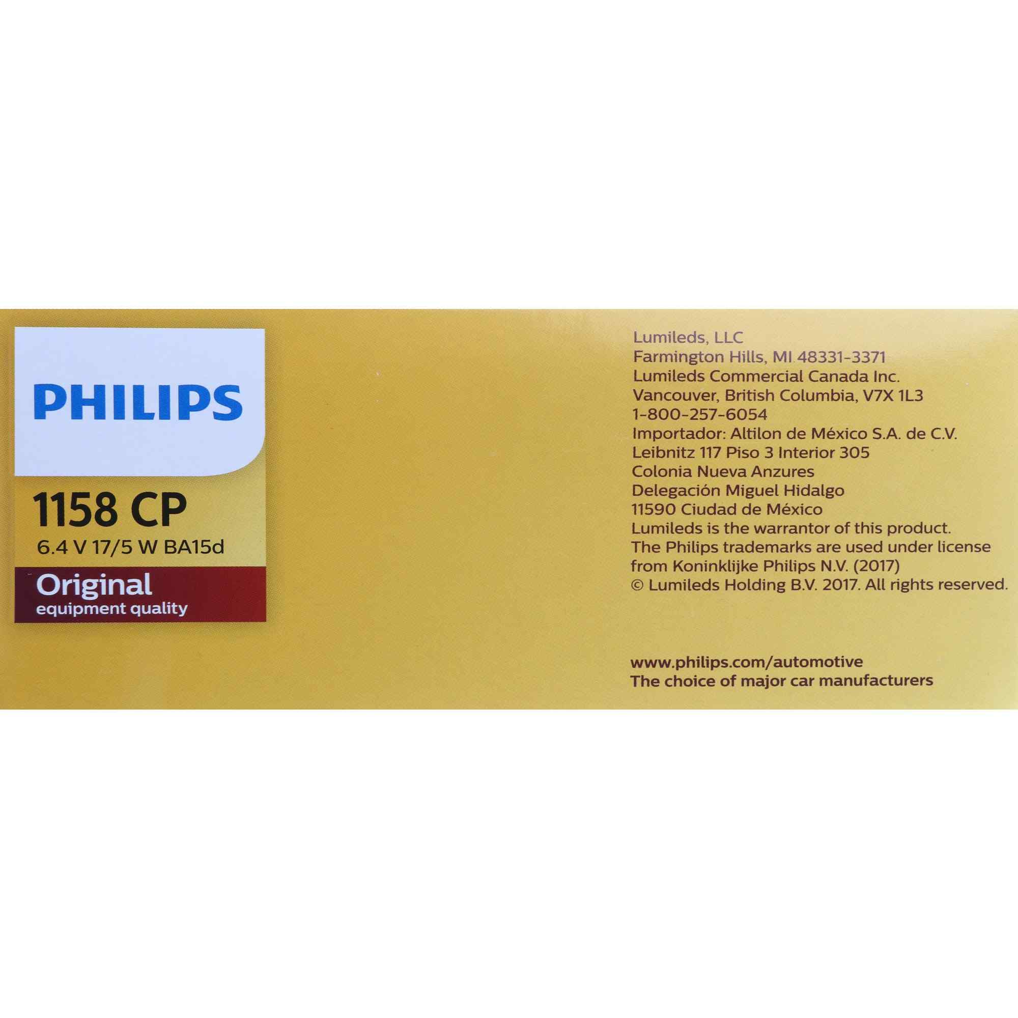Philips Turn Signal / Parking Light Bulb 1158CP