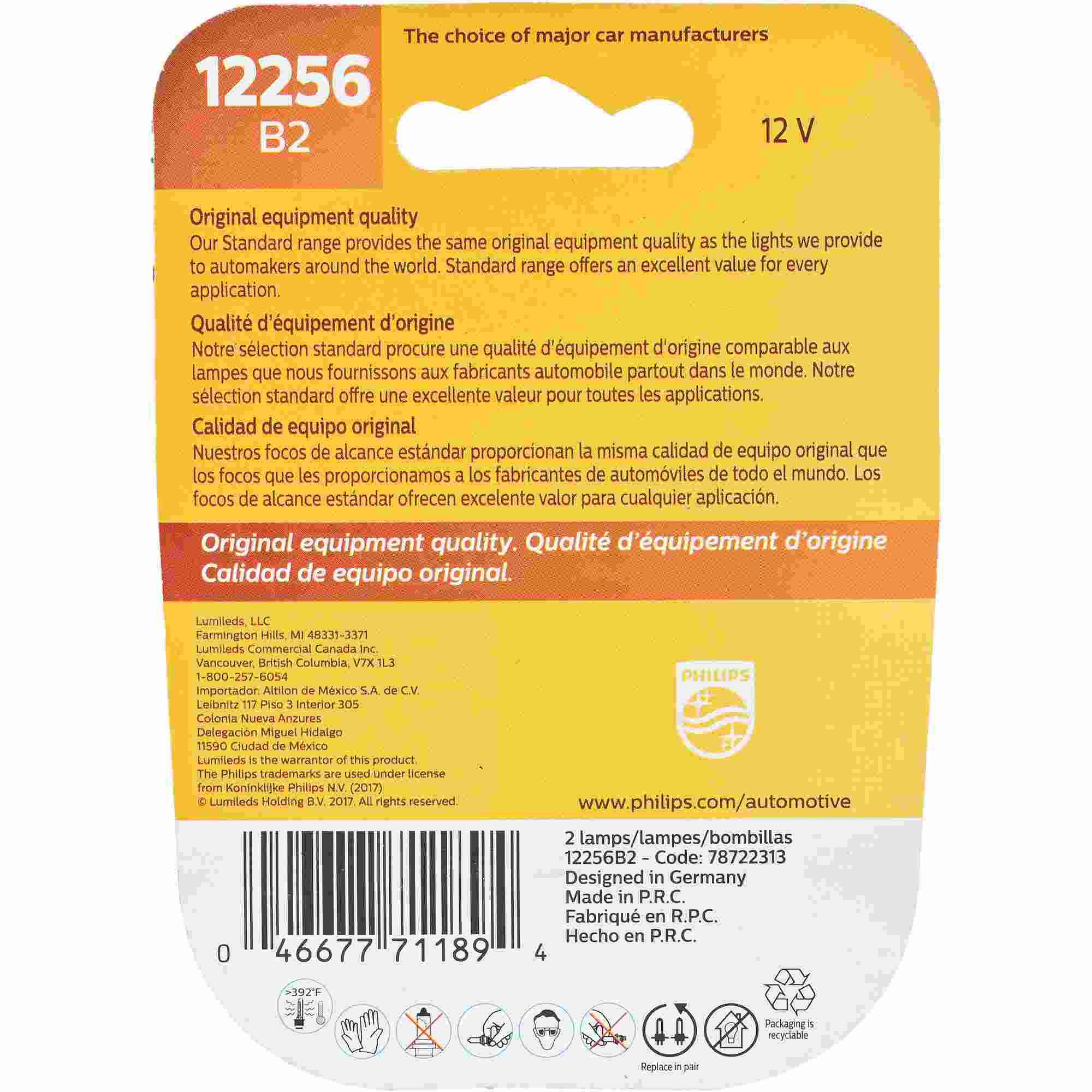 Philips Tail Light Bulb 12256B2