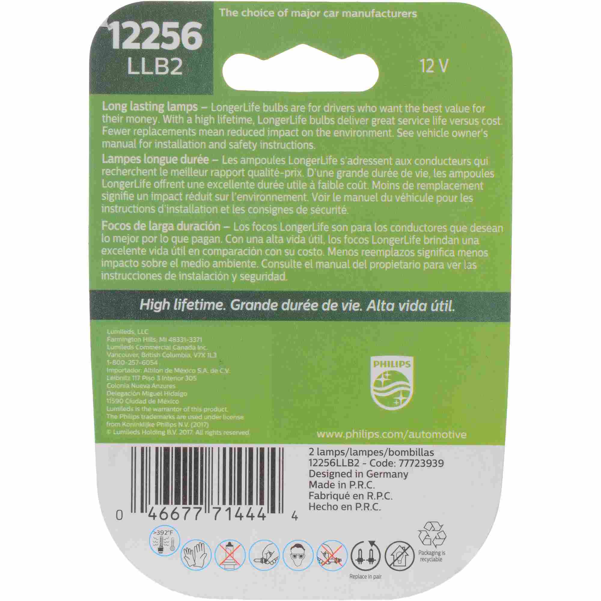 Philips Tail Light Bulb 12256LLB2