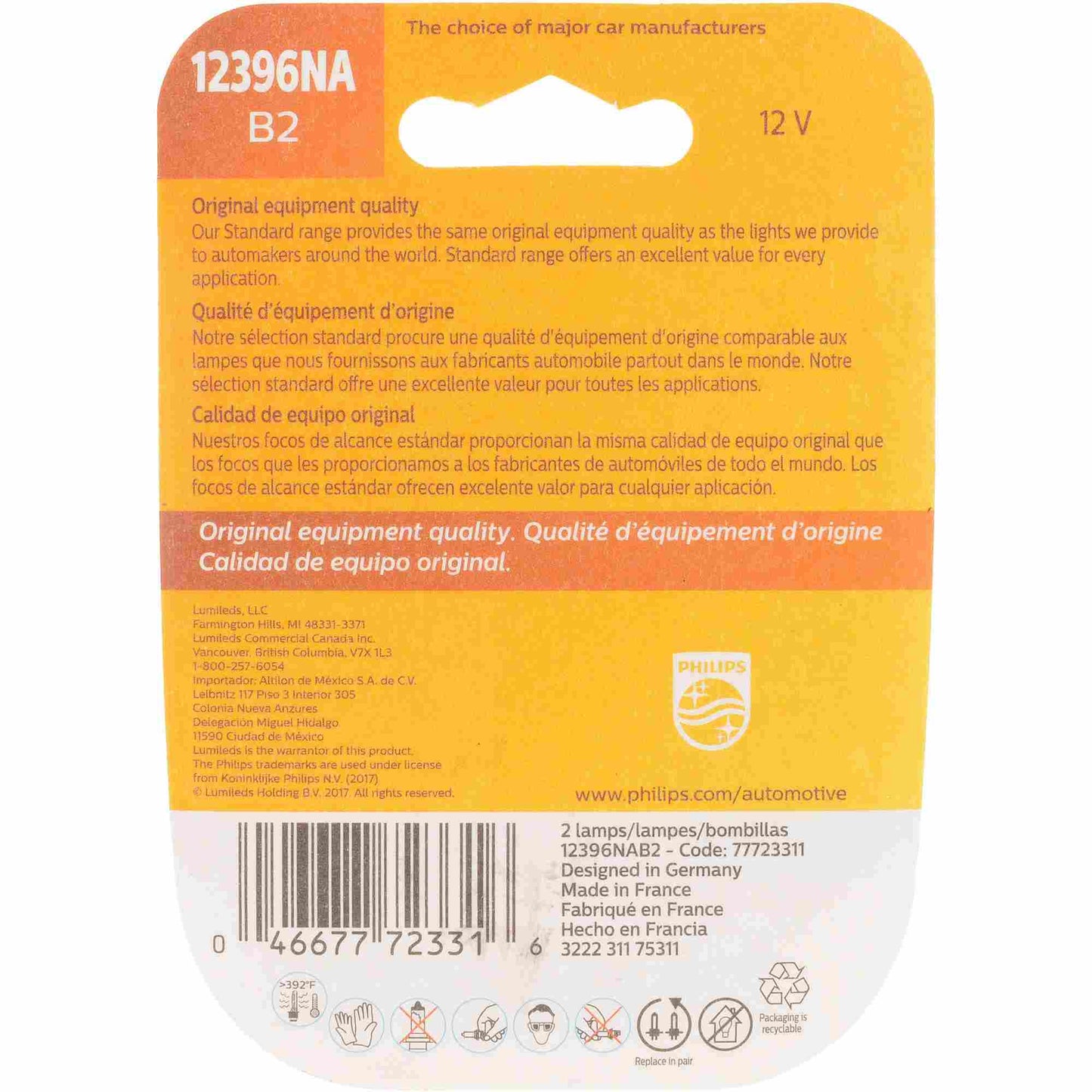 Philips Turn Signal Light Bulb 12396NAB2