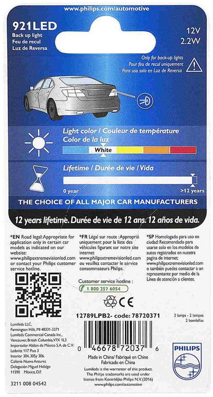 Philips Back Up Light Bulb 12789LPB2