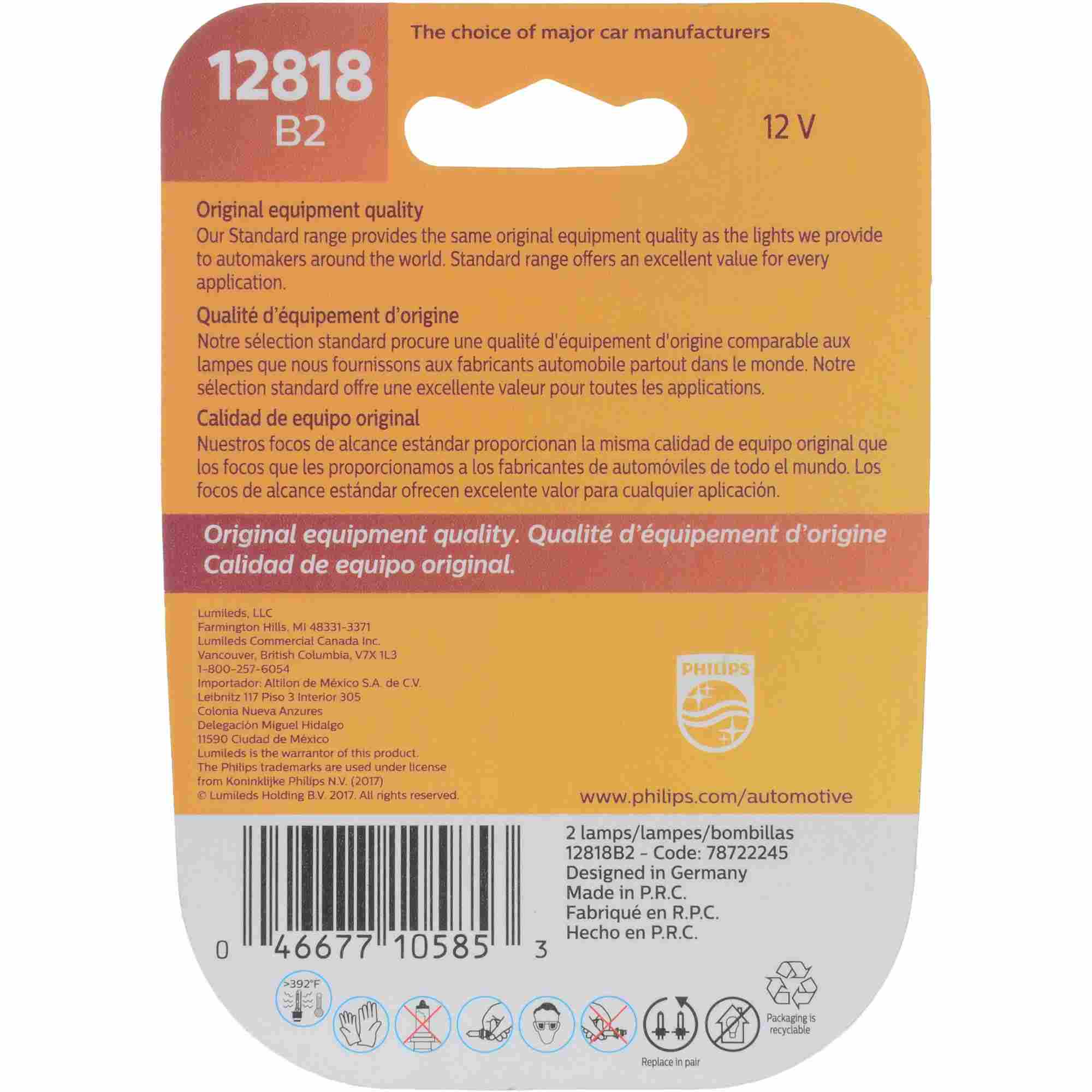 Philips Multi-Purpose Light Bulb 12818B2