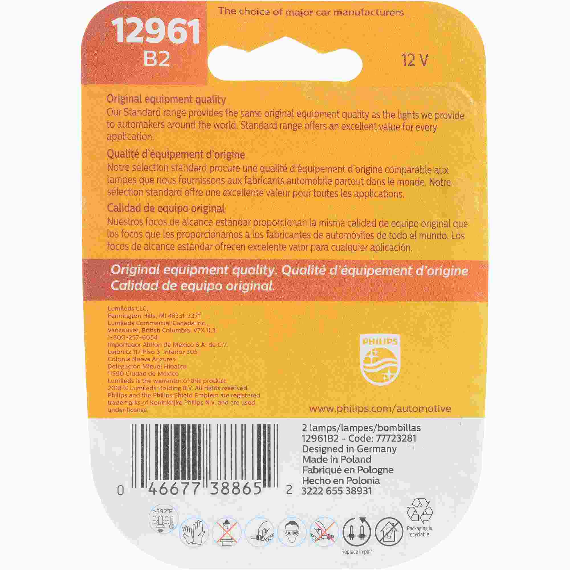 Philips Multi-Purpose Light Bulb 12961B2