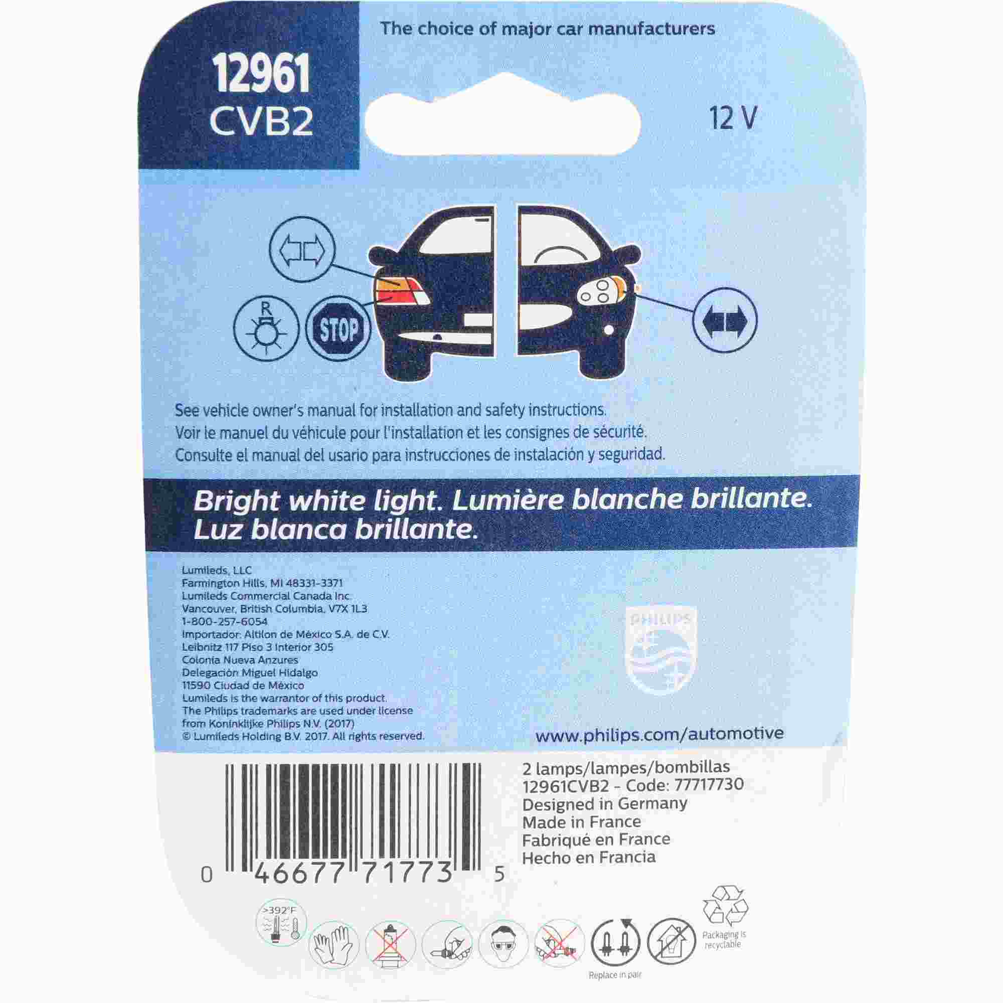 Philips Multi-Purpose Light Bulb 12961CVB2