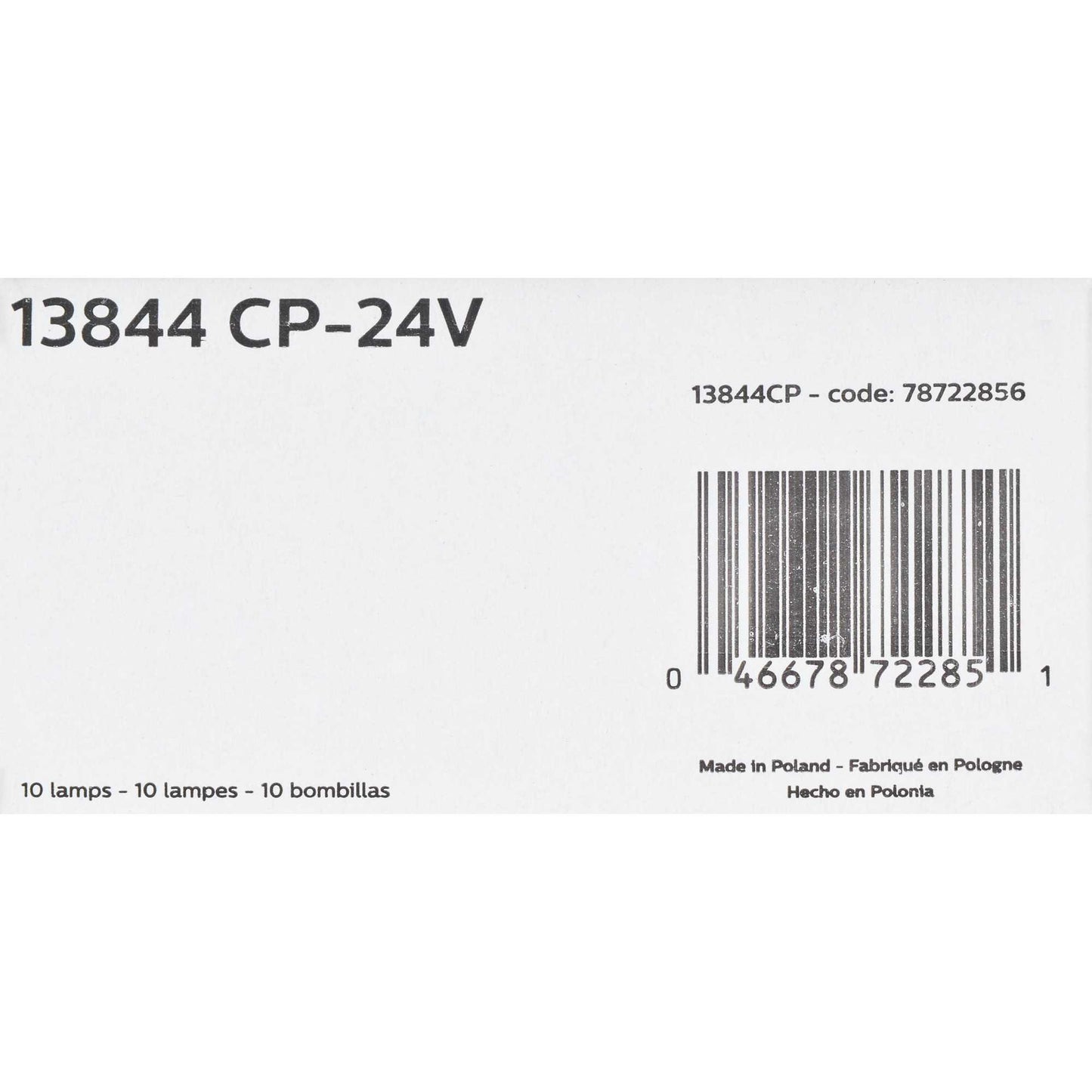 Philips Multi-Purpose Light Bulb 13844CP-24V