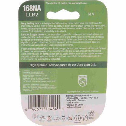 Philips Turn Signal Light Bulb 168NALLB2