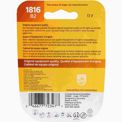 Philips Instrument Panel Light Bulb 1816B2