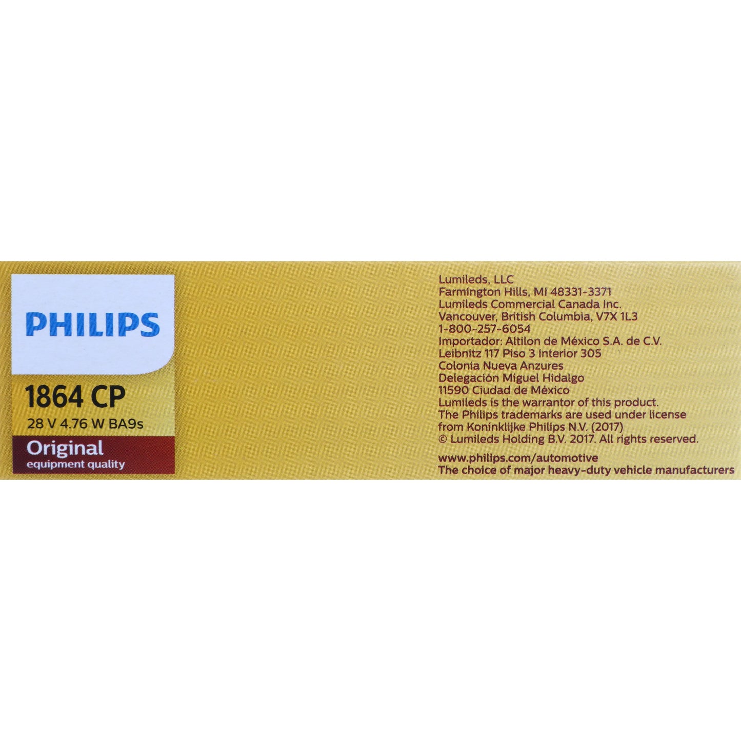Philips Instrument Panel Light Bulb 1864CP