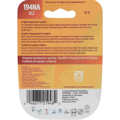 Philips Turn Signal Light Bulb 194NAB2