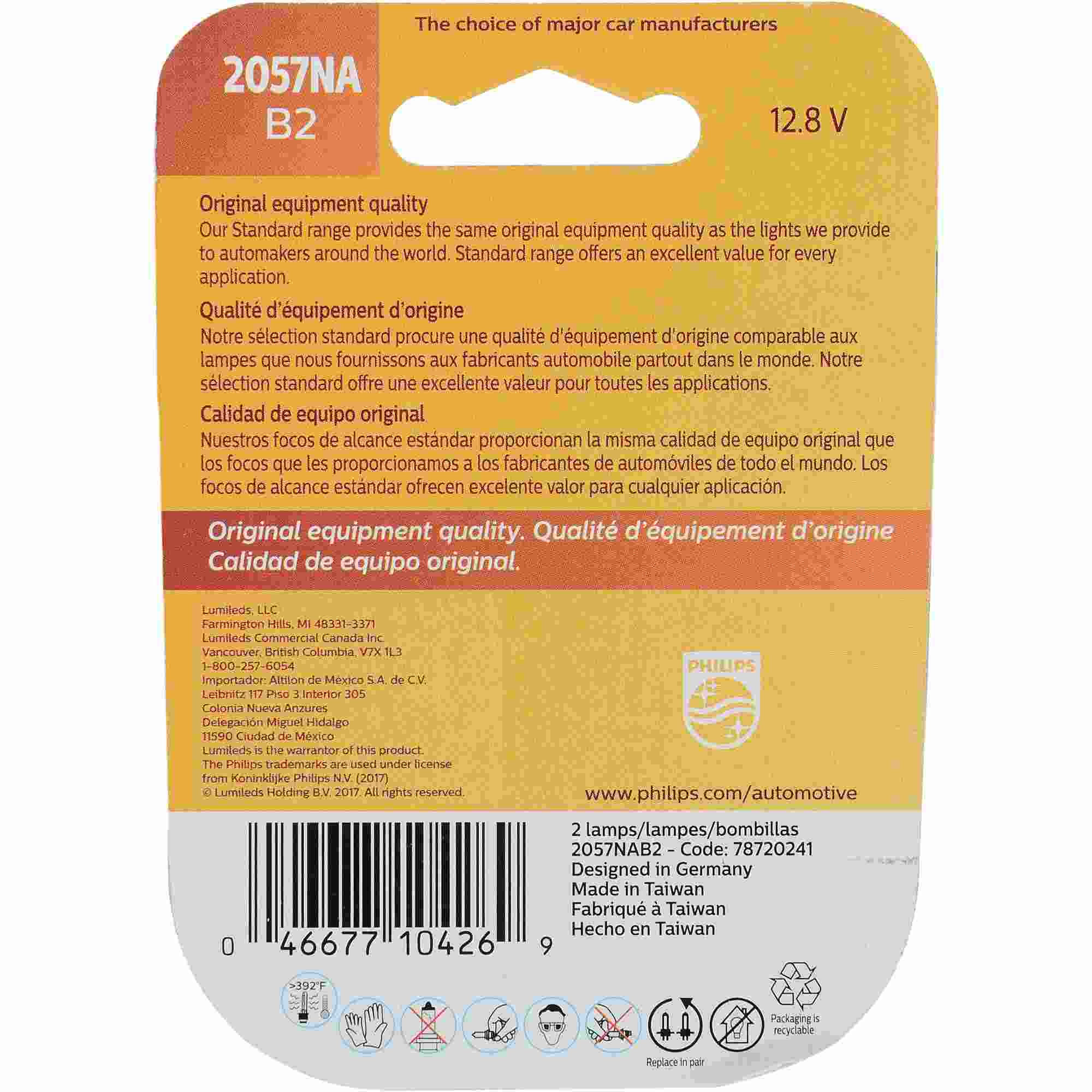 Philips Turn Signal Light Bulb 2057NAB2