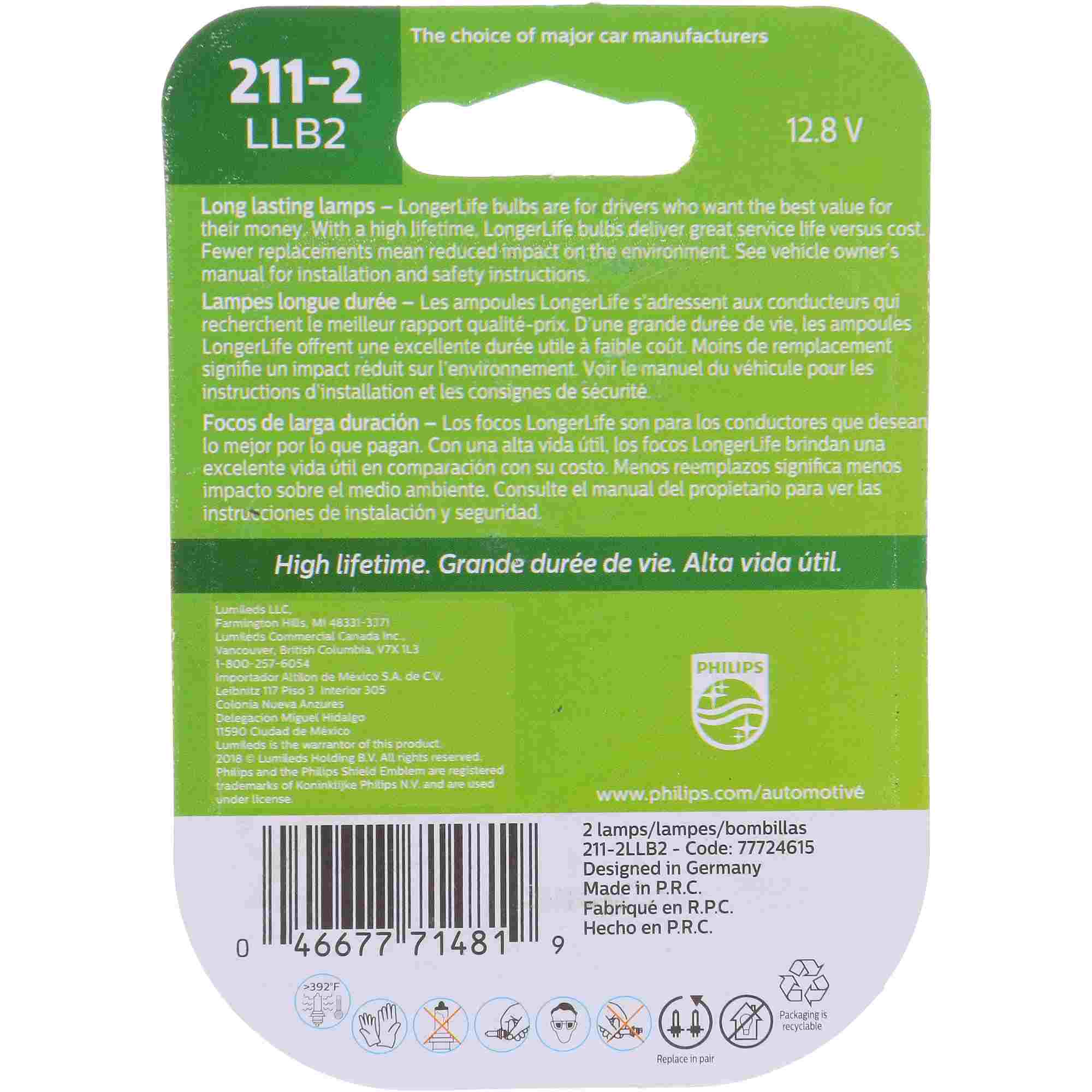 Philips Dome Light Bulb 211-2LLB2