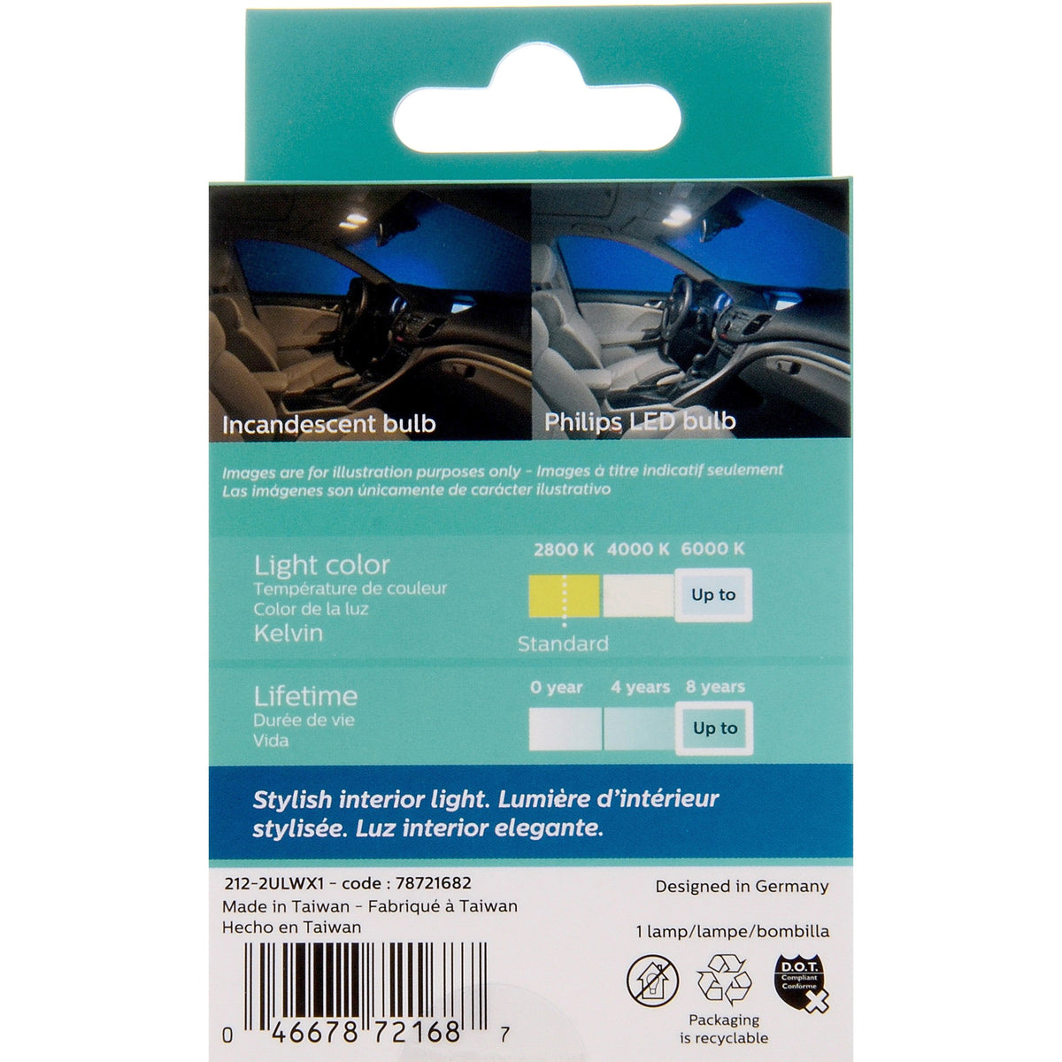 Philips Multi-Purpose Light Bulb 212-2WLED