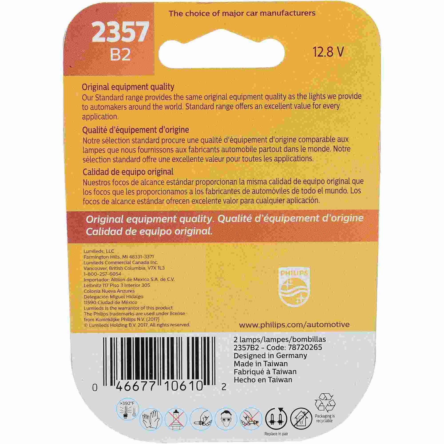 Philips Tail Light Bulb 2357B2