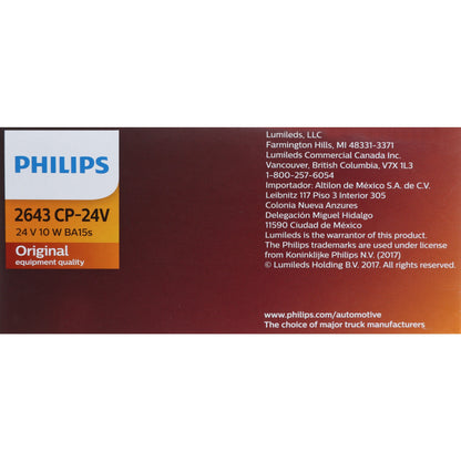 Philips Instrument Panel Light Bulb 2643CP