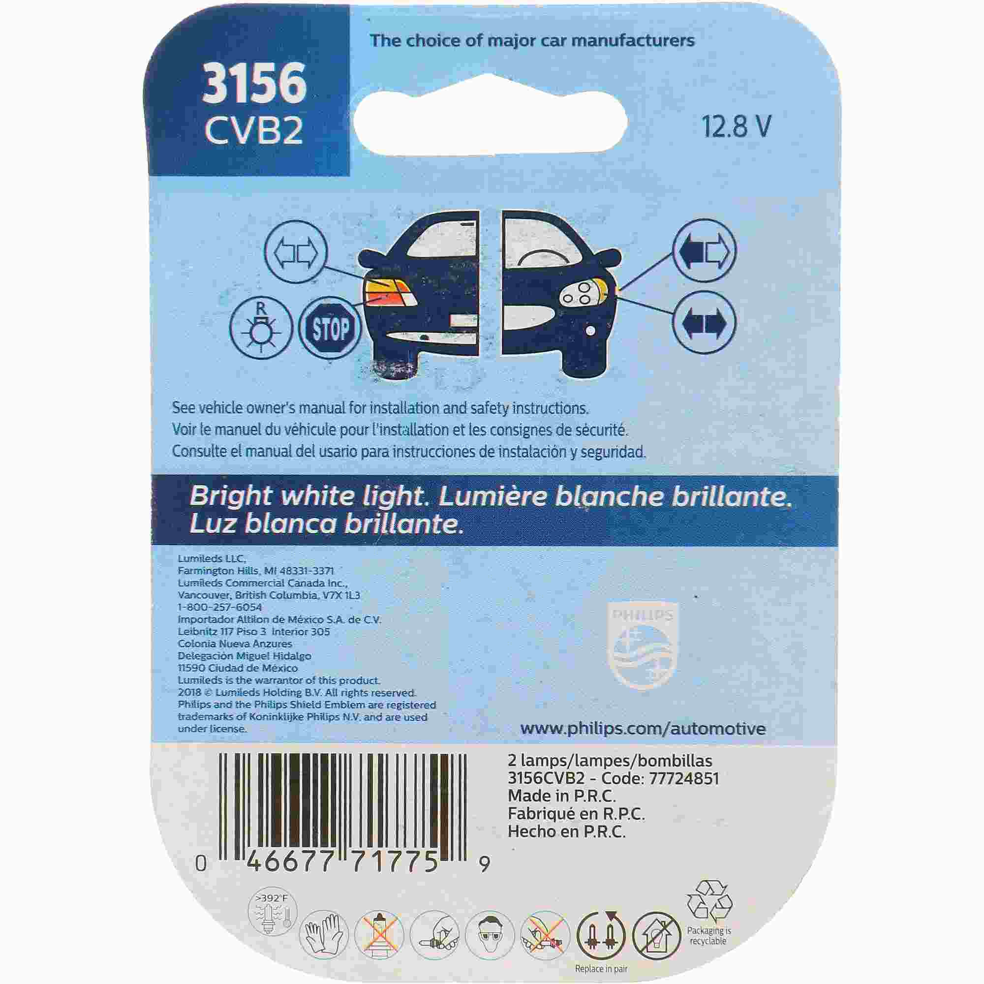 Philips Tail Light Bulb 3156CVB2