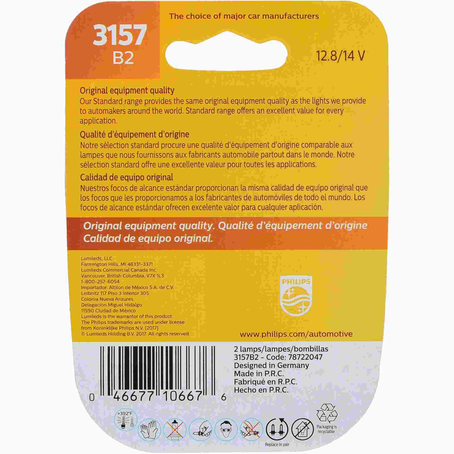 Philips Tail Light Bulb 3157B2